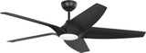 Generation Lighting - 5DLWCSM56MBKD - 56" Ceiling Fan - Dellwood - Midnight Black
