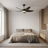 Generation Lighting - 5ARKSM52MBKD - 52" Ceiling Fan - Arkdale - Midnight Black
