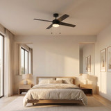 Generation Lighting - 4LNI52MBKAWD - 52" Ceiling Fan - Loni - Midnight Black