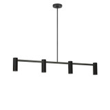 Generation Lighting - GLC2074MBKE - Four Light Linear Chandelier - Zentro - Midnight Black