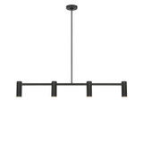 Generation Lighting - GLC2074MBKE - Four Light Linear Chandelier - Zentro - Midnight Black