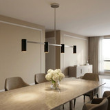 Generation Lighting - GLC2074BNE - Four Light Linear Chandelier - Zentro - Brushed Nickel