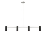 Generation Lighting - GLC2074BN - Four Light Linear Chandelier - Zentro - Brushed Nickel