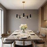 Generation Lighting - GLC2055SBE - Five Light Chandelier - Zentro - Satin Brass