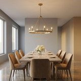 Generation Lighting - GLC2016SBE - Six Light Chandelier - Mirla - Satin Brass