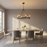Generation Lighting - GLC2016MBK - Six Light Chandelier - Mirla - Midnight Black