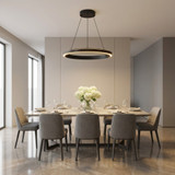 Generation Lighting - GLC1891MBK - LED Chandelier - Aro - Midnight Black
