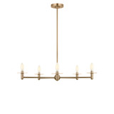 Generation Lighting - GLC1865SBE - Five Light Chandelier - Vilera - Satin Brass