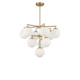 Generation Lighting - GLC18010SBE - Ten Light Chandelier - Nube - Satin Brass