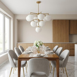 Generation Lighting - GLC18010SB - Ten Light Chandelier - Nube - Satin Brass