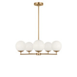 Generation Lighting - GLC1795SB - Five Light Chandelier - Nube - Satin Brass