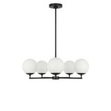 Generation Lighting - GLC1795MBKE - Five Light Chandelier - Nube - Midnight Black