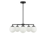 Generation Lighting - GLC1795MBK - Five Light Chandelier - Nube - Midnight Black