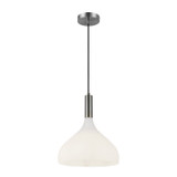 Alora - PD532312BNOP - One Light Pendant - Belleview - Brushed Nickel/Opal Glass