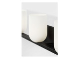 Generation Lighting - GLV1973MBKE - Three Light Vanity - Neblina - Midnight Black