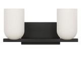 Generation Lighting - GLV1962MBKE - Two Light Vanity - Neblina - Midnight Black