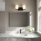 Generation Lighting - GLV1962MBK - Two Light Vanity - Neblina - Midnight Black