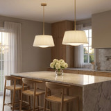 Generation Lighting - GLP1873SBE - Three Light Pendant - Vilera - Satin Brass