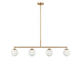Generation Lighting - GLC1814SBE - Four Light Linear Chandelier - Nube - Satin Brass