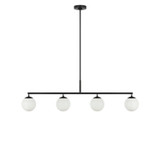 Generation Lighting - GLC1814MBKE - Four Light Linear Chandelier - Nube - Midnight Black