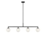 Generation Lighting - GLC1814MBKE - Four Light Linear Chandelier - Nube - Midnight Black