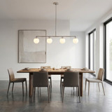 Generation Lighting - GLC1814BNE - Four Light Linear Chandelier - Nube - Brushed Nickel