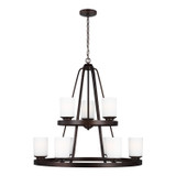 Generation Lighting - 3130709-710 - Nine Light Chandelier - Kemal - Bronze