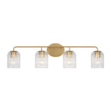 Generation Lighting - GLV1134SB - Four Light Vanity - Eisele - Satin Brass