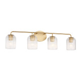 Generation Lighting - GLV1134SB - Four Light Vanity - Eisele - Satin Brass