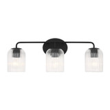 Generation Lighting - GLV1133MBK - Three Light Vanity - Eisele - Midnight Black