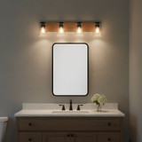 Generation Lighting - GLV1114MBKCRO - Vanity - Dunton - Midnight Black