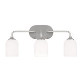 Generation Lighting - GLV1023EN3/BS - Three Light Vanity - Emile - Brushed Steel