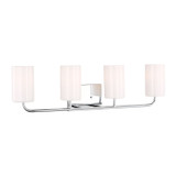 Generation Lighting - GLV1004EN3/CH - Four Light Vanity - Rhett - Chrome