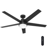 Hunter - 53780 - 60" Ceiling Fan - Aerodyne - Matte Black