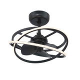 Hunter - 50300 - 20" Fandelier - Cirro Fandelier - Matte Black