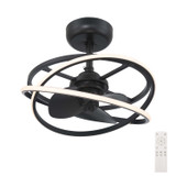 Hunter - 50300 - 20" Fandelier - Cirro Fandelier - Matte Black