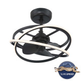 Hunter - 50300 - 20" Fandelier - Cirro Fandelier - Matte Black