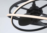 Hunter - 50300 - 20" Fandelier - Cirro Fandelier - Matte Black