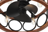 Hunter - 50105 - 22" Fandelier - Haven Fandelier - Matte Black