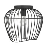 Hunter - 48239 - One Light Flush Mount - Redding - Matte Black