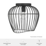 Hunter - 48239 - One Light Flush Mount - Redding - Matte Black