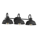 Hunter - 48230 - Three Light Vanity - Mill Valley - Matte Black