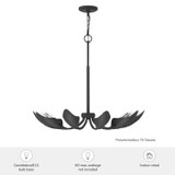 Hunter - 48222 - Ten Light Chandelier - Juneway - Matte Black