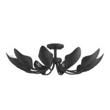 Hunter - 48220 - Ten Light Flush Chandelier - Juneway - Matte Black
