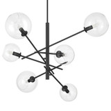 Hunter - 48171 - Six Light Chandelier - Farling - Matte Black