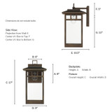 Hunter - 46073 - One Light Outdoor Wall Mount - Yancy House - Matte Bronze