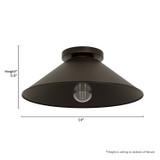 Hunter - 46025 - One Light Outdoor Flush Mount - Skyflow - Matte Bronze