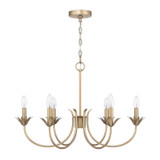 Hunter - 13261 - Six Light Chandelier - Junie Bud - Luxe Gold
