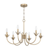 Hunter - 13261 - Six Light Chandelier - Junie Bud - Luxe Gold