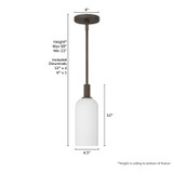 Hunter - 13246 - One Light Pendant - Beverly Glen - Matte Bronze